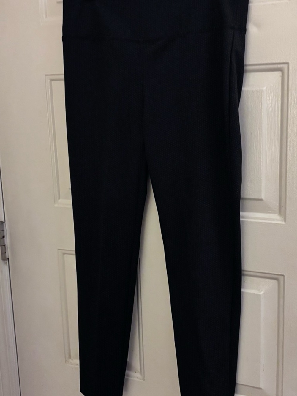 Black With Subtle Dot Pattern Women’s Pants - Classic Slim Fit